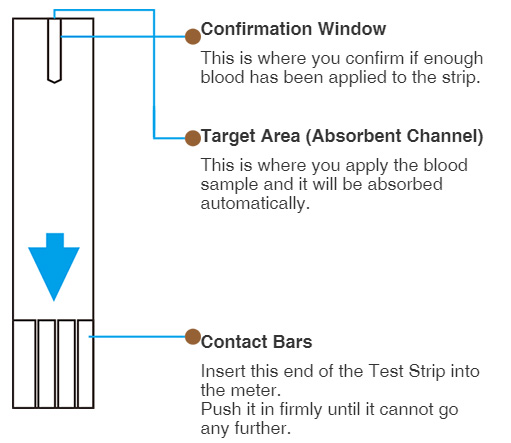 The Test Strip consists of the following components: